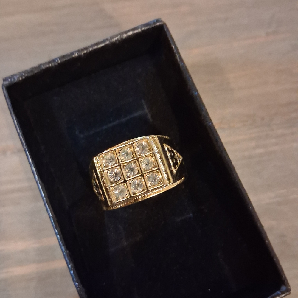 Gold and Silver Statement Ring - image 1